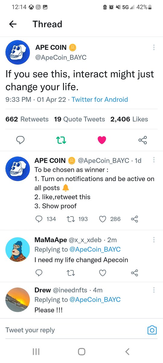 Bwells000's tweet photo. @ApeCoin_BAYC https://t.co/xtnlW4rY2C