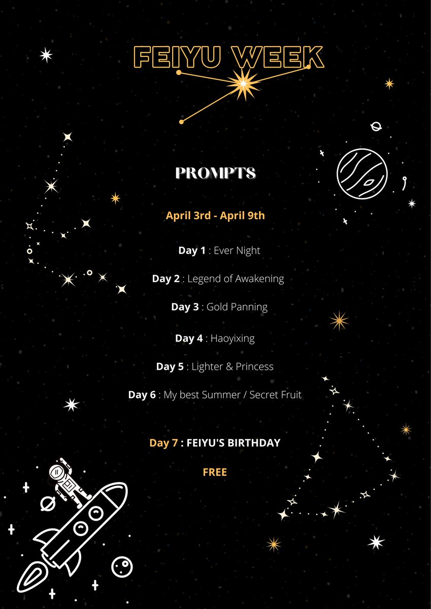 FeiyuFansUnion's tweet photo. ⊶ FEIYU'S WEEK ⊷

You can start to post your work~!

✨ Day 1 : Ever Night ✨

#FeiyuxWeek2022 #ChenFeiyu #陈飞宇 #ArthurChen https://t.co/aClSoeTzHe