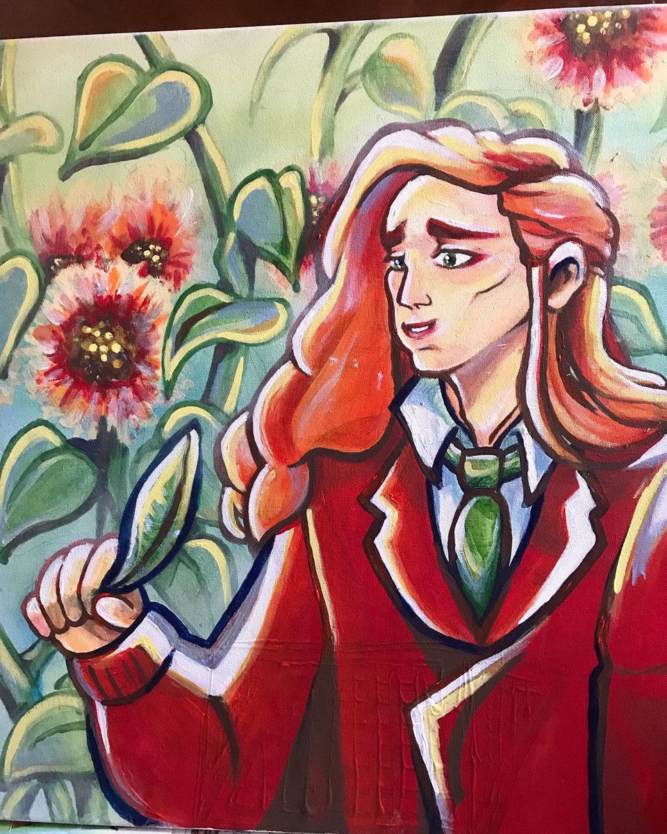 jk_illustrator's tweet photo. Fanart of Elliot from Stardew Valley - finally finished it after weeks of it sitting in my room. I tried my best to make a good background and I’m happy with how it turned out 😊❤️ 

#elliotstardewvalley #stardewvalley #paintingillustration #fanart #longhairboy #indulgentwork https://t.co/MxOku8WgSG