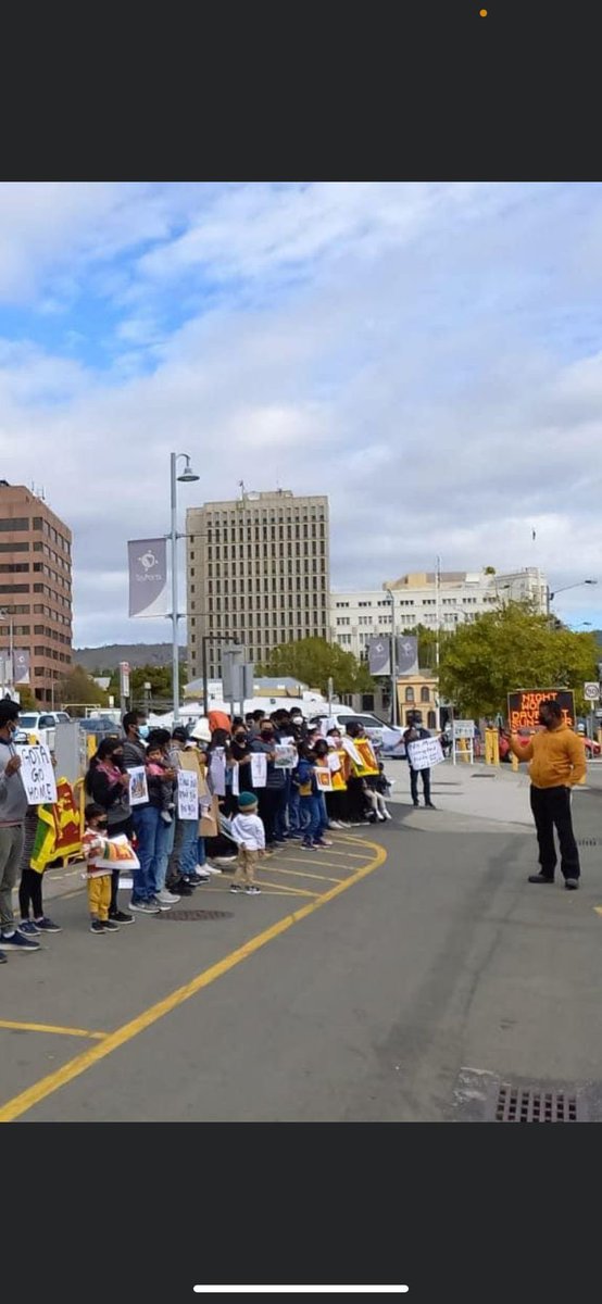_akilaj's tweet photo. Lankans have stood up against ‘Rajapaksas’. Happening now in Tasmania, Australia!

#GoHomeRajapaksas #GoHomeGota #SriLankaCrisis #lka #SriLanka #GotaGottaGo #GoHomeGota2022  #SriLankaEconomicCrisis #පිස්සෙක් #පන්නමු https://t.co/XyDW6nrXoj