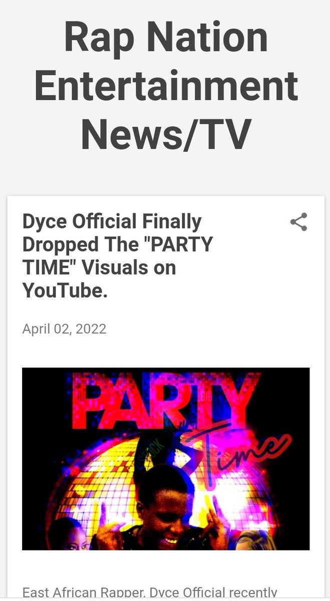 RapNationEntAfr's tweet photo. #LastestNews Dyce Official dropped #PartyTime Visuals!!!
#RapNationEnt β€οΈπ₯π΅ https://t.co/sVvxitU7Yd