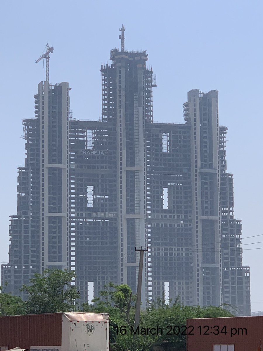 SocietyRGFBA's tweet photo. #RahejaDeveloper please explain why we can see through (missing brick work) the building, no tiling / plaster on 90% of the floors, missing stairwells and no glass facade beyond 2-3 floors at Surya Tower (High Rise) of #RahejaRevanta have to do with lack of infrastructure. https://t.co/IyNsKivbrr