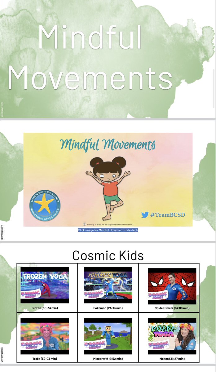 LizBarajas007's tweet photo. I recently heard an admin recommend to his Ts that they use “mindfulness activities.” They had a “what the heck is that?” look. I got with our AMAZING team & we created this Mindfulness resource! Ts need options & choices not confusion 😬. #TeamBCSD #BCSDSEL link to slides below! https://t.co/COaSl6V5V0
