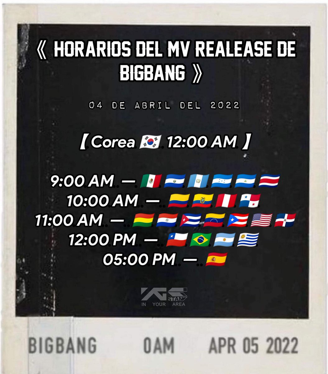PilarRi82529951's tweet photo. Chicas les dejo los horarios 👑💛🔥
#BIGBANG
#findingvip 
#bigbangstilllife https://t.co/GOE7MR2Fp4