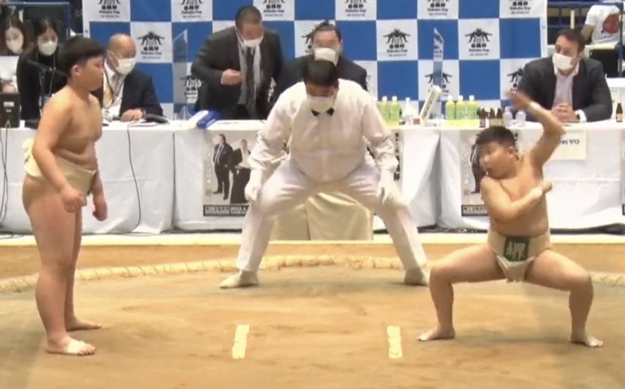 第12回白鵬杯 堺少年相撲クラブの谷山雷蔵くんの朝青龍ルーティンいい