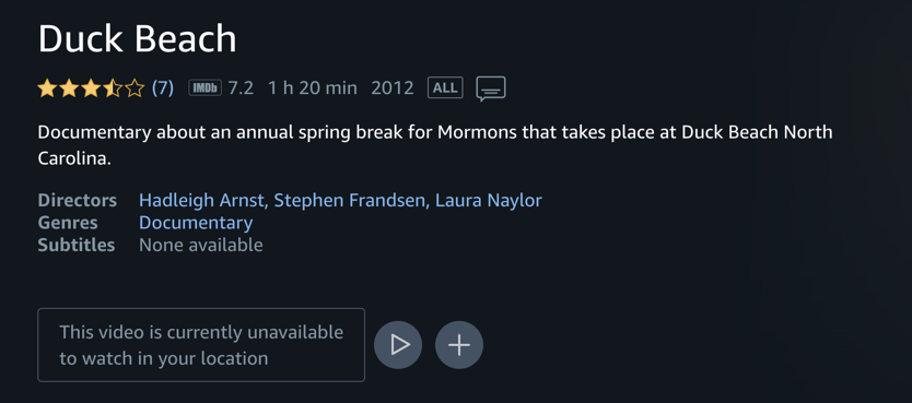 zwsexton's tweet photo. @nottjmiller Got any leads on how to watch Duck Beach To Eternity? It seems to be banned in the Utah-verse. https://t.co/1AHviRPX01