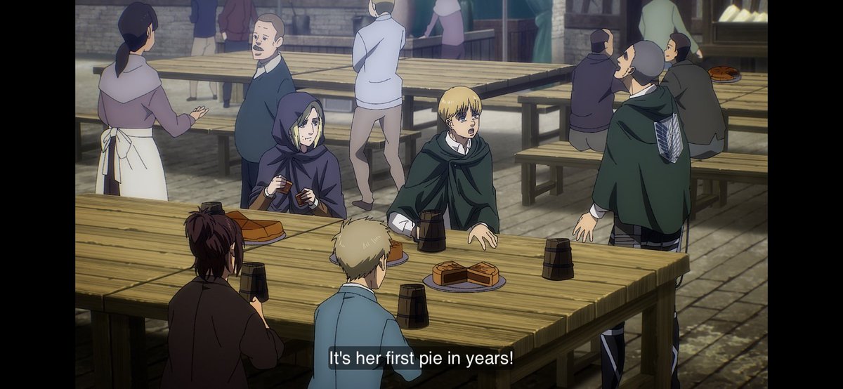 AverageJ0eker's tweet photo. “She hasn’t eaten one in four years” - Armin

Armin still got the feels for Annie since S1 😂

#AttackonTitan #Toonami https://t.co/nDnVEbPQaH