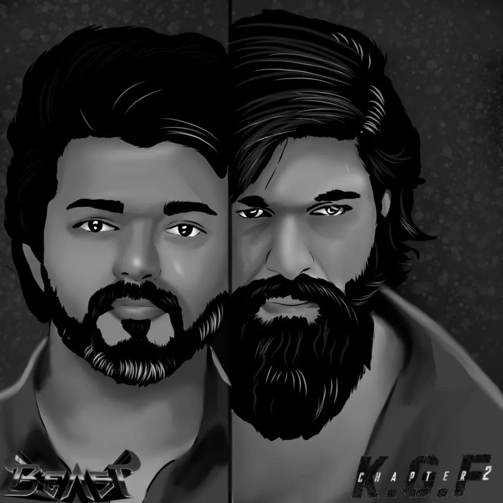 AthulSivan5's tweet photo. Fan made art🎨#beastandkgf
@actorvijay
@TheNameIsYash
@Nelsondilpkumar @hegdepooja @anirudhofficial @KGFTheFilm
@prashanth_neel #BeastFromApril13th #KGF2OnApril14 https://t.co/Rte05grh4n