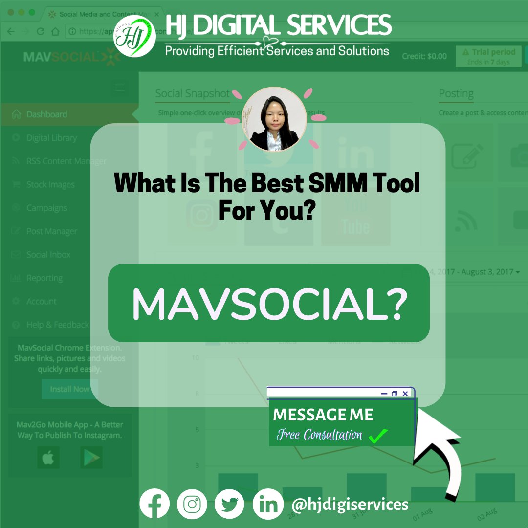 hjdigiservices's tweet photo. MavSocial is a powerful yet easy-to-use social media marketing platform that helps businesses run their social media accounts in one place. 💯💯

Need help on how to use MavSocial? Send us a message!

#hjdigitalservices  #smmtools  #socialmediatip  #socialmedia https://t.co/WViT8Hysyb