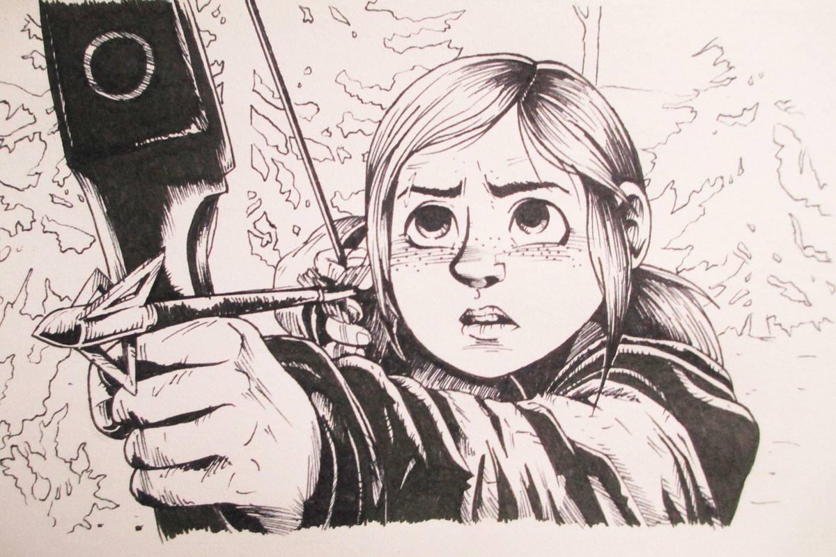 DexWex1's tweet photo. Old #TheLastOfUS #drawing i did a while. Posting with colors soon. #art #pencilart #ink https://t.co/9TkLOaE22X