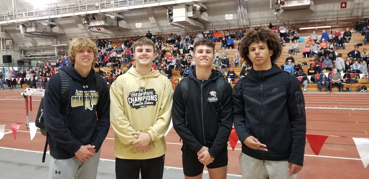 Franklin Boys' Track (@saberstrack2024) on Twitter photo 🚨🚨School Record🚨🚨
This foursome teamed up to set it while grabbing 🥈 <a href="/juicemartens/">Dan Martens</a> <a href="/LoganMatt23/">Logan Matthews</a> <a href="/TSheltonJr/">Terrance Shelton Jr</a> and <a href="/TDSmitty04/">Tyler Smith</a> 🚨🚨School Record🚨🚨
This foursome teamed up to set it while grabbing 🥈 <a href="/juicemartens/">Dan Martens</a> <a href="/LoganMatt23/">Logan Matthews</a> <a href="/TSheltonJr/">Terrance Shelton Jr</a> and <a href="/TDSmitty04/">Tyler Smith</a>