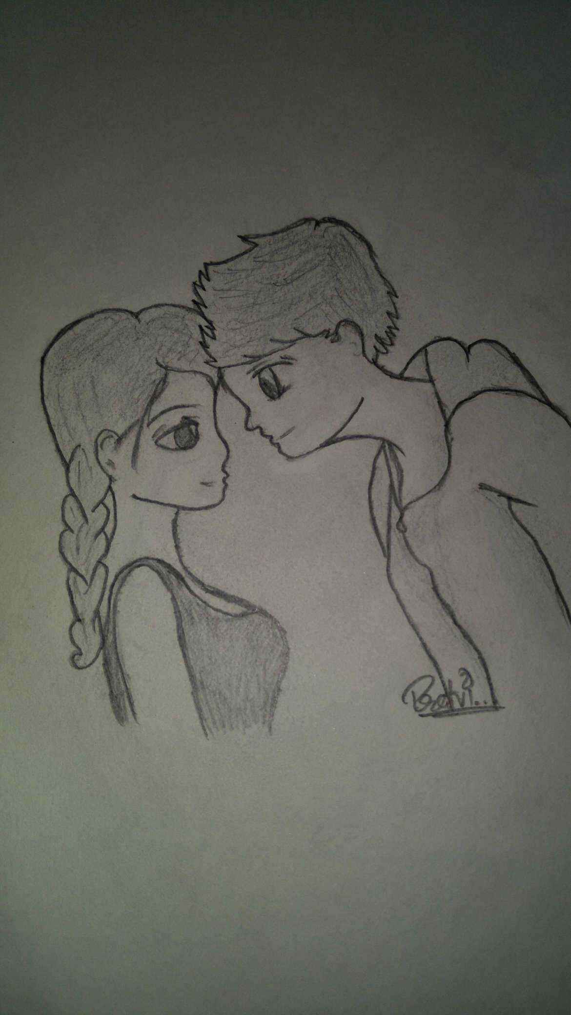 Pencil sketch 2024 of love