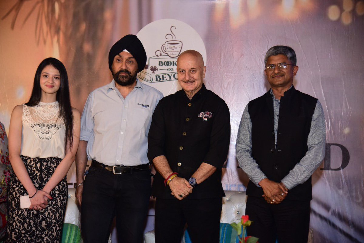 Booksenbeyond1's tweet photo. Thank q @AnupamPKher Ji for your valuable time &amp; lovely moments that we shall cherish for ever. @ALOKMITTAL_IPS It was a very privileged moment to have you with us at @Booksenbeyond1 https://t.co/bQPDZdLAWQ