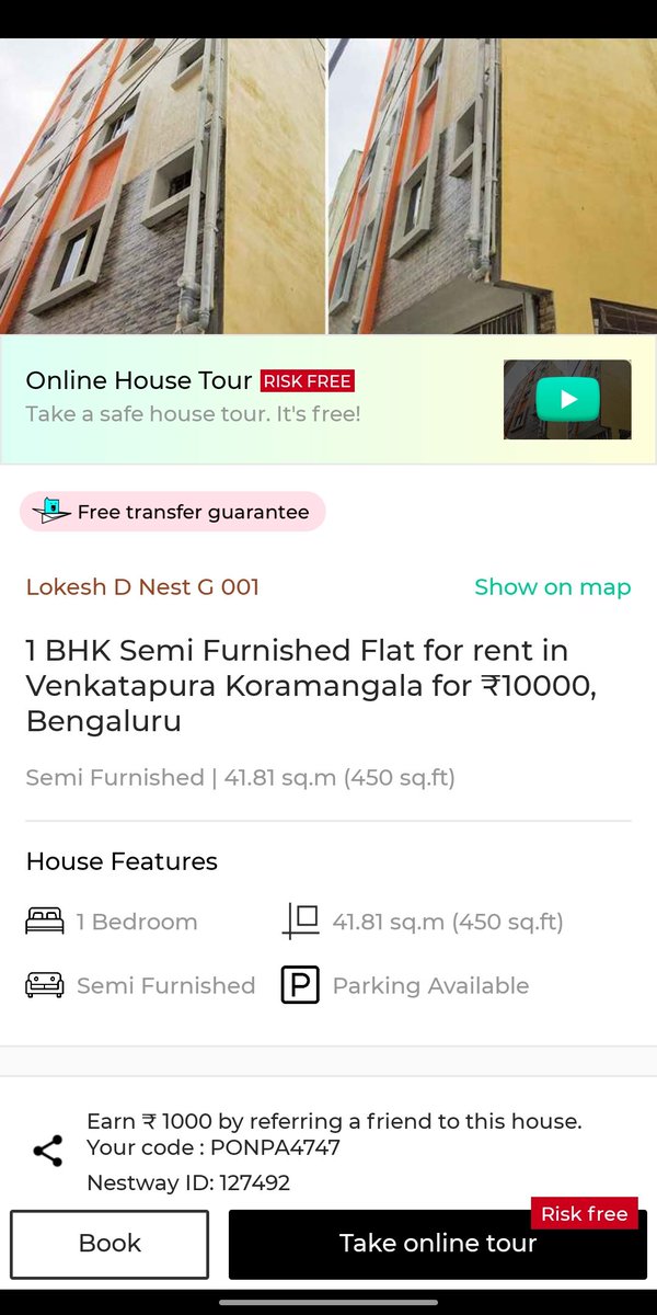 ponpaljohnson's tweet photo. @NestAwayCare @nestawayhomes  @amarendrasahu Here's a glimpse of what nestaway posts as listing and what you get when you visit the property location.. the photos they posted for House ID127492 is of different property, wrong map location when visited given address https://t.co/hEo0VTZxMk