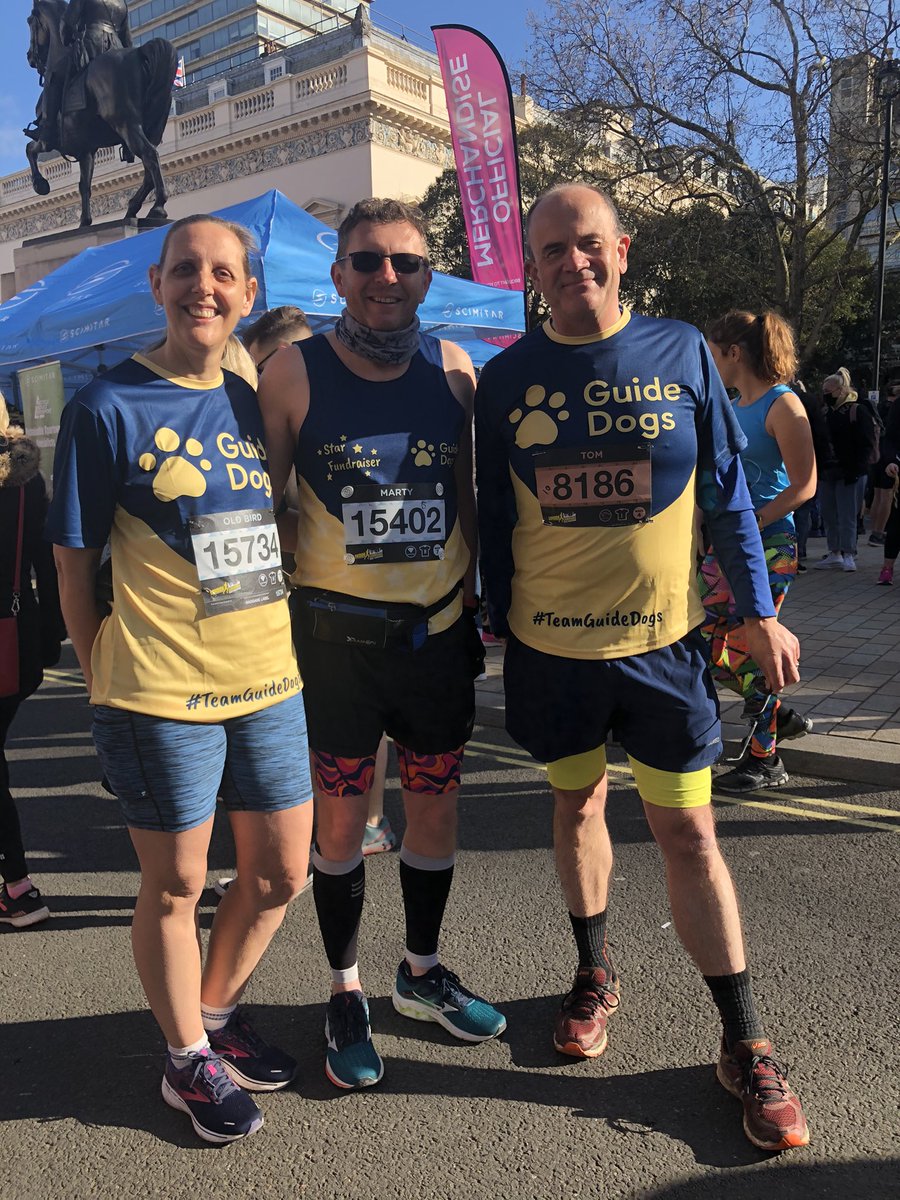 A lovely sunny day for the London Landmark Half Marathon, a massive thank you to 190 people running with me and raising funds for <a href="/guidedogs/">Guide Dogs</a> today - have a great day