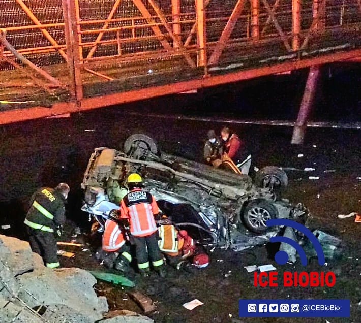 ICEBiobio's tweet photo. #Hualpen Camino a Lenga costado Muelle Abastible
Choque de vehículo menor a alta energía, con posterior volcamiento 1 persona lesionada
Unidades de emergencia trabajan en el lugar https://t.co/CkJgE9FN4Y