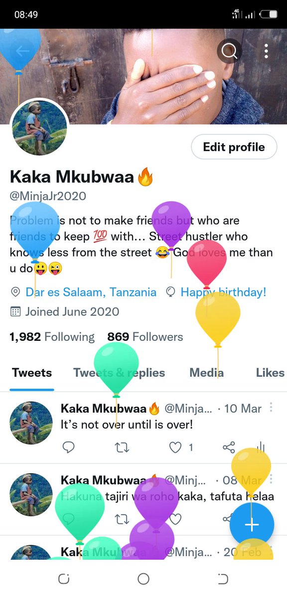 Higher each second!Asante baba..Happy birthday to me