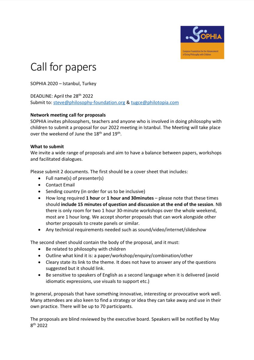 SOPHIA_Network's tweet image. Good news🤩🤩🤩
SOPHIA Network Meeting will be in Istanbul between 18-19 June 2022. Here is the call for proposals: