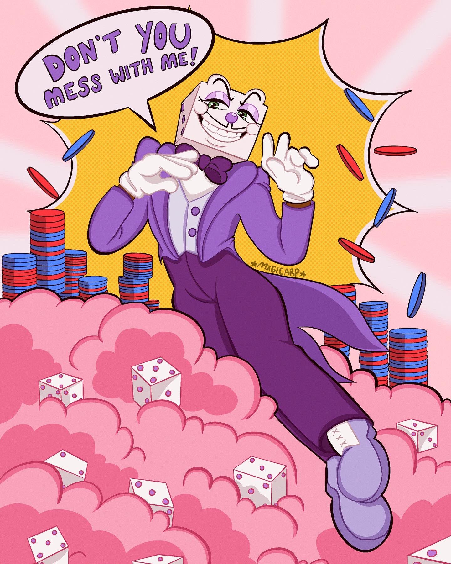 🫐Pazz Arts🫐 on X: King Dice 🎲 He should have won the poll, you know  what I'm talking about. [ #Cuphead #TheCupheadShow #KingDice #fanart ]   / X