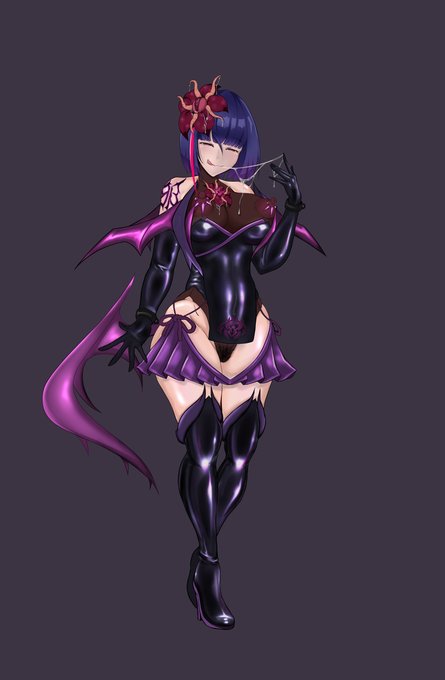 [R-18] 悪堕ち巫女 立ち絵 #グローブ #ブーツ #テカテカ #悪堕ち #オリキャラ #淫紋 https://t.co/WL6r4moHV1 