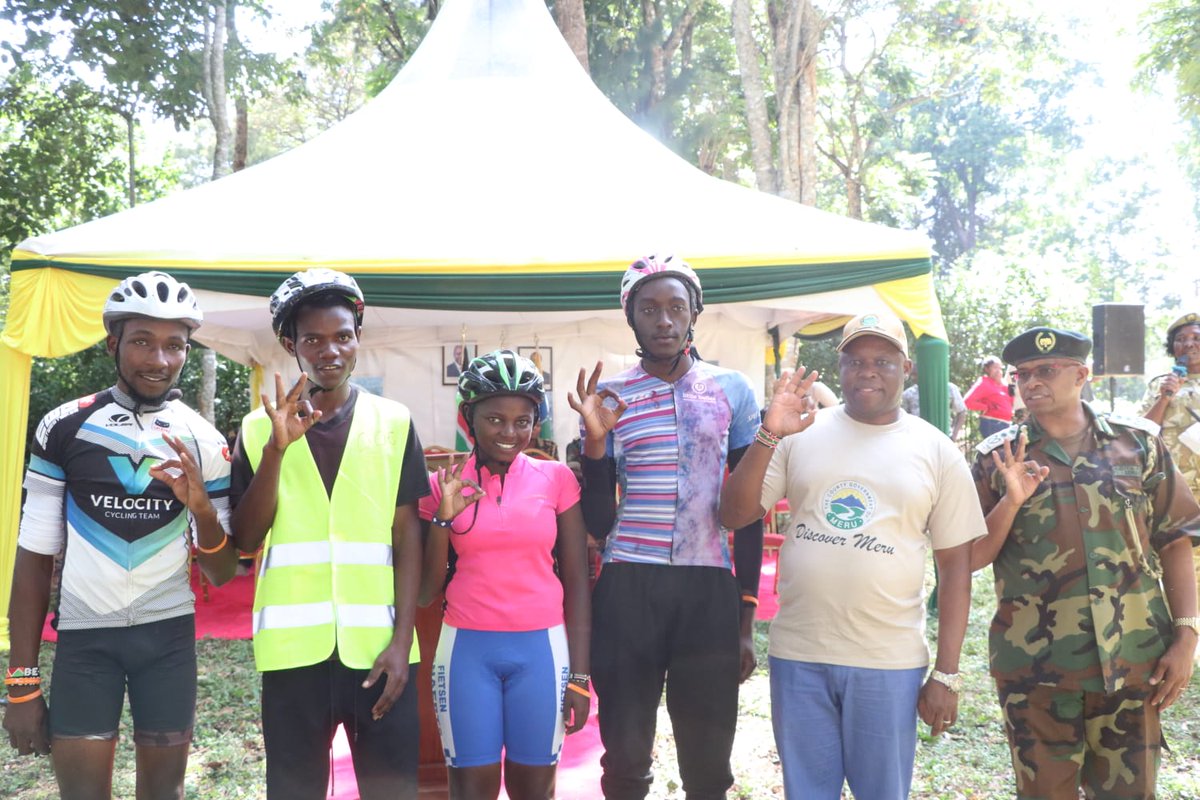 DiscoverMeru's tweet photo. The ikOkay Champions Elite Challenge for the Day 

Tonny Mureti
Rodgers Mutugi
Kyengo Kyanga

Salome Mwangi - 

Congratulations from #DiscoverMeru 
#MeruCounty
#ChekiTubonge #KaribuMeru 
#tembeameru 
#ikokay #winners
#cyclingevent 
#mentalhealthawareness https://t.co/M8vCJ1VL6S