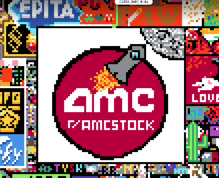 amc_only_apes's tweet photo. We collaborated with youtubers and many discords. Engaged in political delegations and finally used the ape power to get AMC in r/place.

Thank you @stonksarelife for getting WSB, @TradesTrey , Portugal and subreddits.

visit@(1243,367)

$AMC Now the battle to keep it https://t.co/kOFxEuIiQn