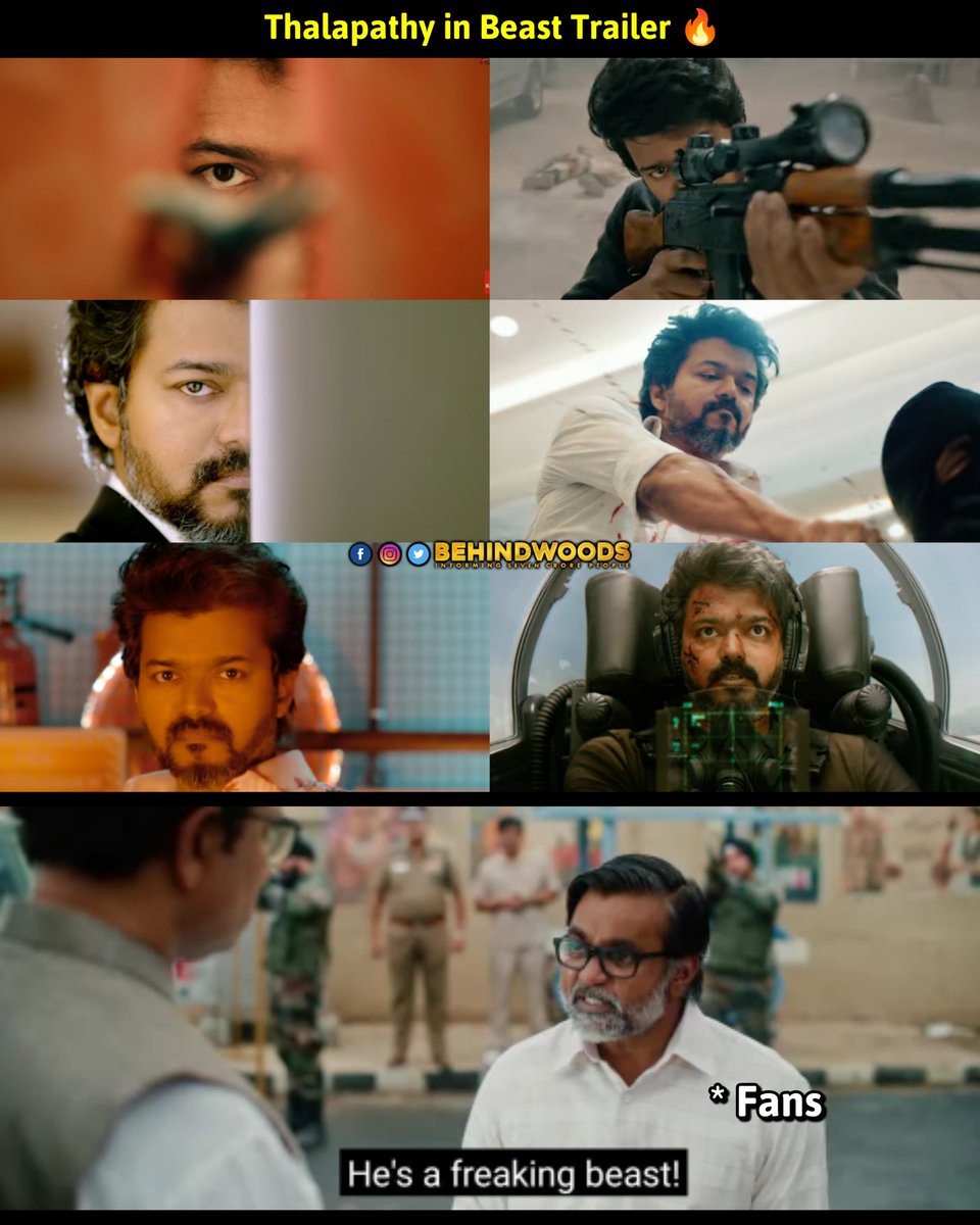 ImSaran92's tweet photo. He is a #FreakingBeast 🔥🔥
SPECTACULAR BEAST TRAILER OUT
#Beast @actorvijay https://t.co/pffiWHCIA8