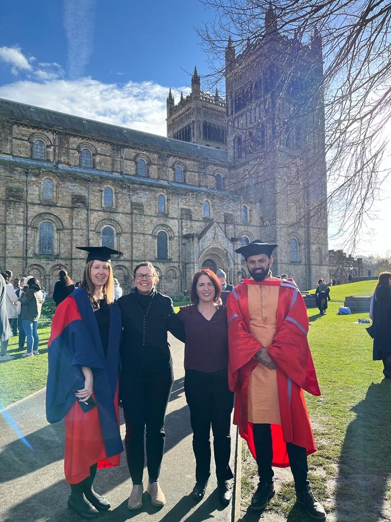 Dreams really do come true! Thank you so much @DemandRights @LaurenLMartin and @ProfMcCann for making this day very special 🙏🏾

#PhD Graduation #RedGown #DurhamUniversity #Geography