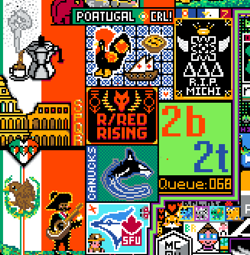 The_Khuzdul1's tweet image. The Howlers over at r/Place have expanded our design! Co-ordinates on the Canvas: 900, 400 @Pierce_Brown