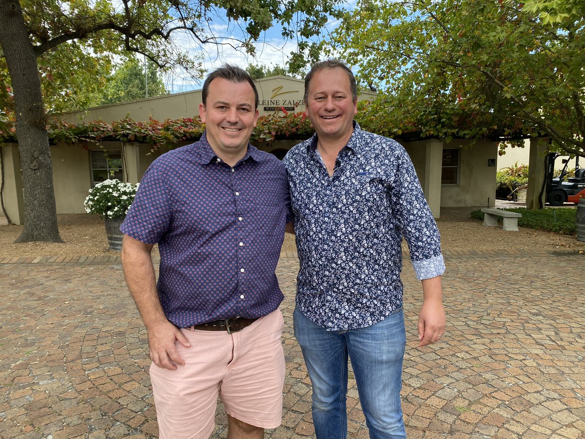 danlikeswine's tweet photo. Tuesday, and another assault on @VisitStellies. Cabernet franc for breakfast with Sjaak Nelson at @Jordan_Wines, the very cool #ProjectZ at @kleine_zalze with RJ Botha, @Altowinemaker showcasing @AltoWines, and steak with a side of steak at @rustenvrede1694 with Jean Engelbrecht. https://t.co/04kdcVXXK1