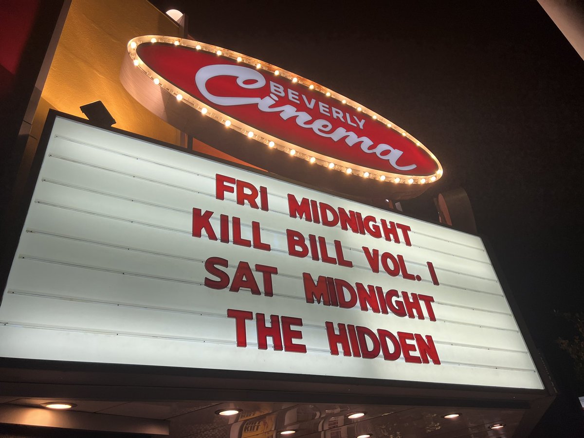WillTheLandMan's tweet photo. Time to catch a midnight screening to kick off #ActionApril at @newbeverly with a 35 MM print of #TheHidden. A movie I have not seen but was immediately sold on seeing bc Kyle MacLachlan plays an FBI agent. Excited to see it for the first time on the big screen! https://t.co/m4iOBRISra