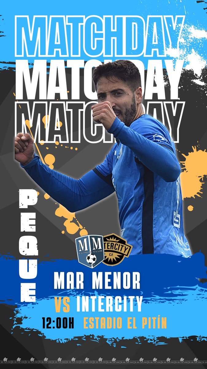 BeOneStarSport's tweet photo. 📅 MATCHDAY ⚽️

🤩 ¡@AlexM_Peque tiene partido con el @marmenorfc!  

🆚 @CFIntercity 
🕓 12:00 horas
🏟 Estadio El Pitín
⚔️ #SegundaDivisión

⚡️ ¡Seguimos soñando con estar arriba, Peque! 🔝

#MarMenorIntercity   #LlegamosParaQuedarnos ⚔️ https://t.co/cnexaFHHr4