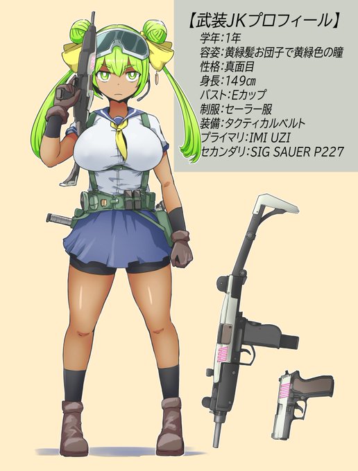うーじーちゃん:あだ名の通りUZIを主武装とする武装JK
手りゅう弾やSIGなどの数々の武装を用いて戦局を切り抜けるタフネスを持つ
なお胸部が重く足が遅い為、敵に捕まったことも何度かある 