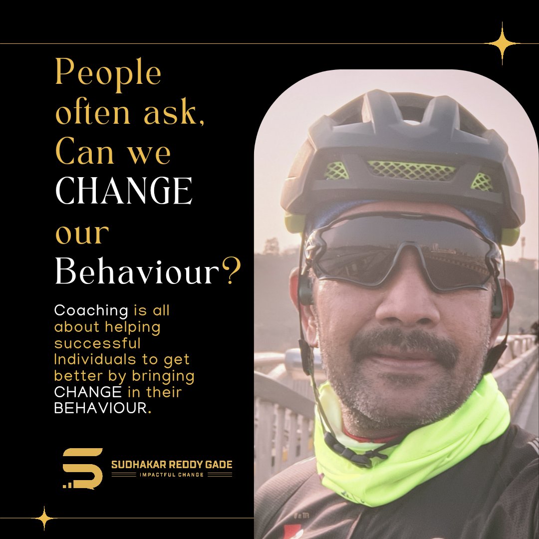 "Before helping others develop - you be the Change!"

#changecoach #change #Behaviour #behaviourchange