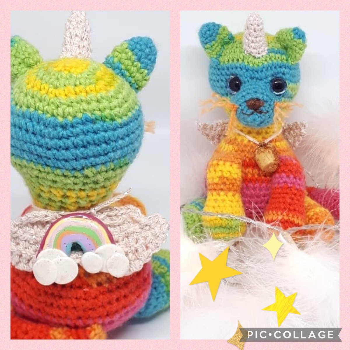 karenlorenz3's tweet photo. I’m taking part in the @CornwallConnec alphabet challenge 🎉 and today is C - and that means UniRainbowCAT! I haven’t made one of these in ages but with a pot of gold round their neck, who doesn’t need a lucky cat! #CCabc #EarlyBiz #smallbiz https://t.co/it96Vdfioe