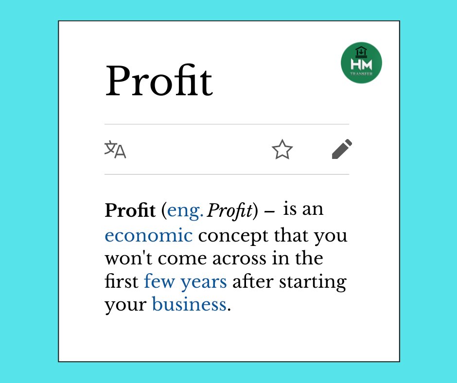 HmTransfer's tweet photo. PROFIT - Profit (eng. Profit) - is an
economic concept that you
won't come across in the
first few years after starting
your business. 
Contact Info :
• Email : geral@hmtransfer.co.uk
• Website : https://t.co/rBvyohAZaB
#finance #transfermoney #studentloans #rent #consulting https://t.co/jlLdLdRXHp