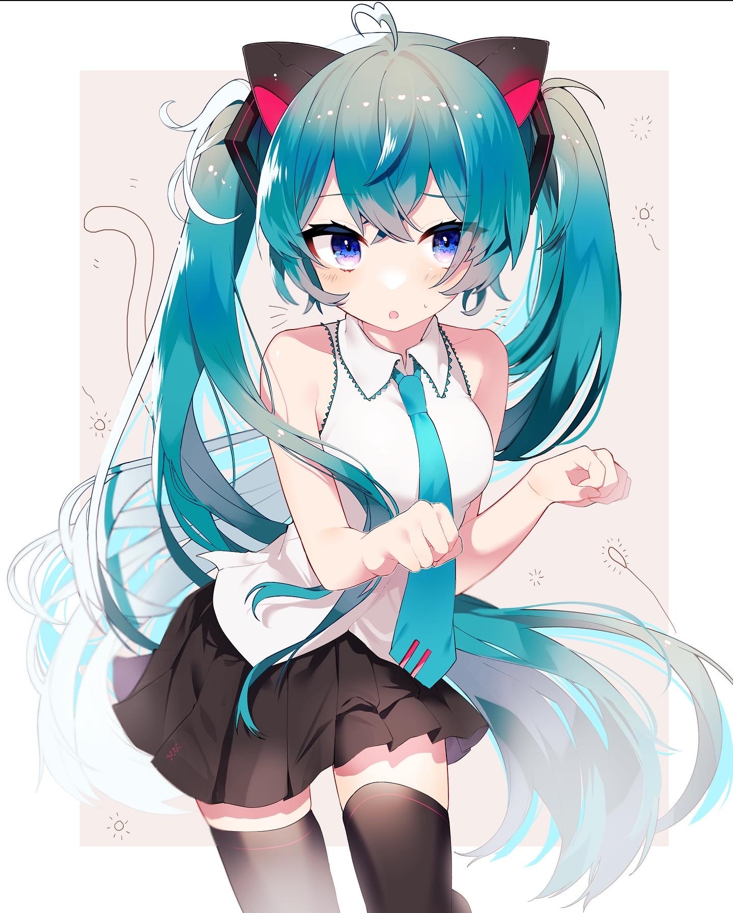 Piapro ピアプロ ピアプロ運営です 本日は 猫 作品をご紹介 茶桜さゆさんの猫耳にゃんこポーズのミクさん 猫耳にしっぽ 照れた表情もとってもかわいいですね T Co Lruyf6v7im Piapro 初音ミク T Co Udozruywtq Twitter