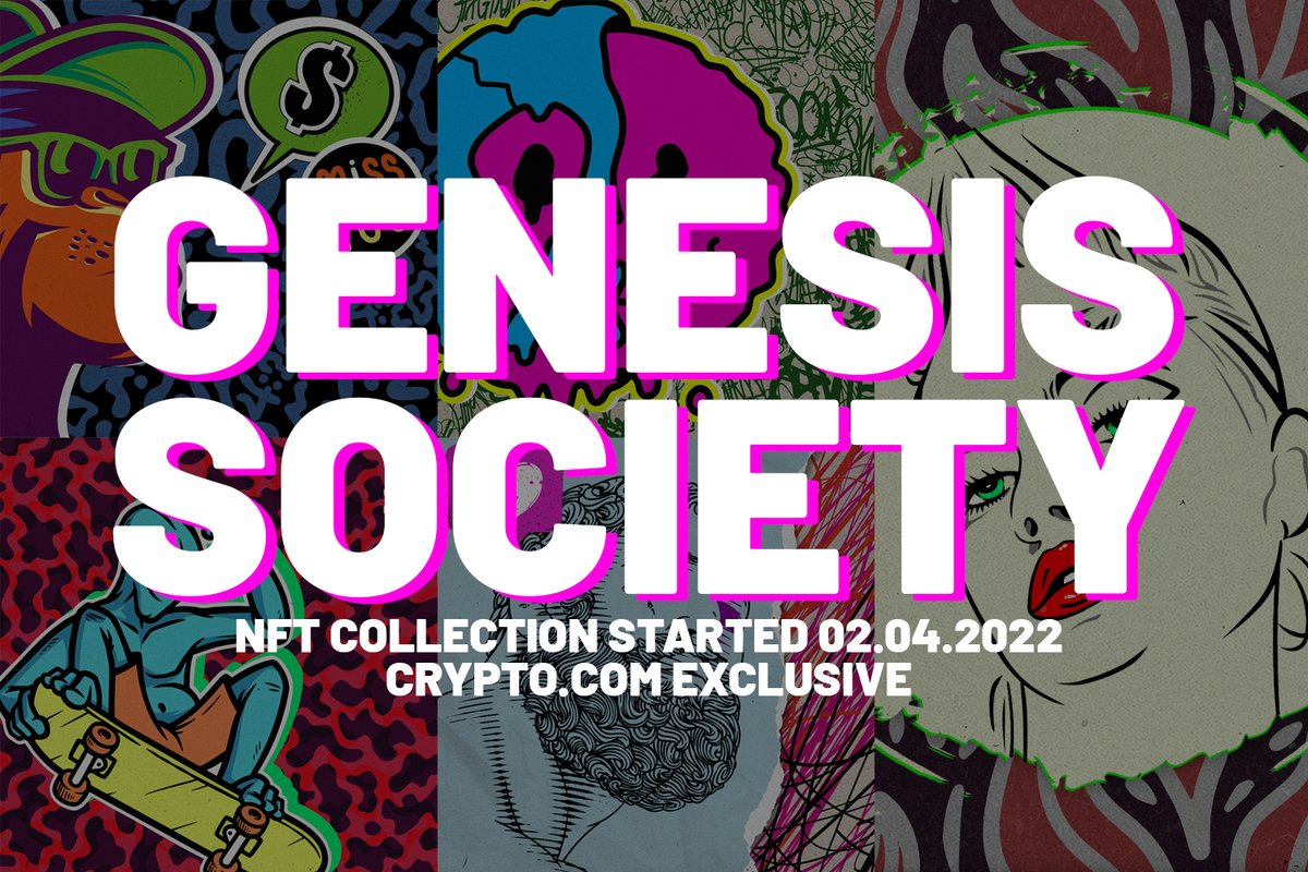 NEW NFT COLLECTION! 👇
tinyurl.com/GenesisSociety…
Cryptocom exclusive. Read more on the link.

#cryptocomnft #NFTCommunity #NFTProject #NFTdrop #NFTs #nftsale #NFTGiveaways