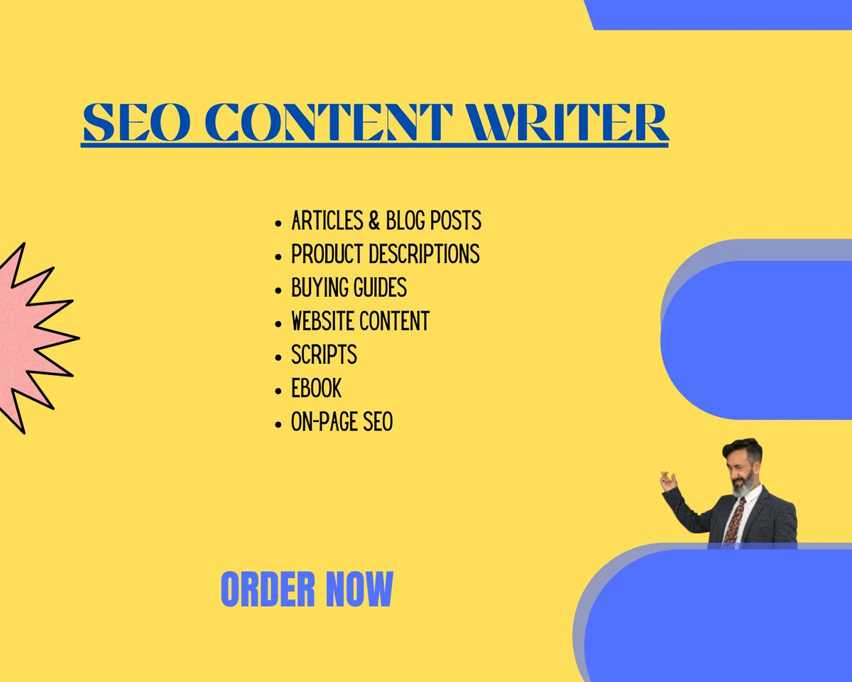 DEFTWebCustoms's tweet photo. 𝗦𝗘𝗢 𝗖𝗢𝗡𝗧𝗘𝗡𝗧 𝗪𝗥𝗜𝗧𝗘𝗥! On #Fiverr
https://t.co/qGJKfCbTMF 
ORDER NOW!
#SEO #business #marketing #designer #wordpressdeveloper #AffiliateMarketing #ecommerce #Amazon #Shopify #Google #PPC https://t.co/vWU5Ln6Htd