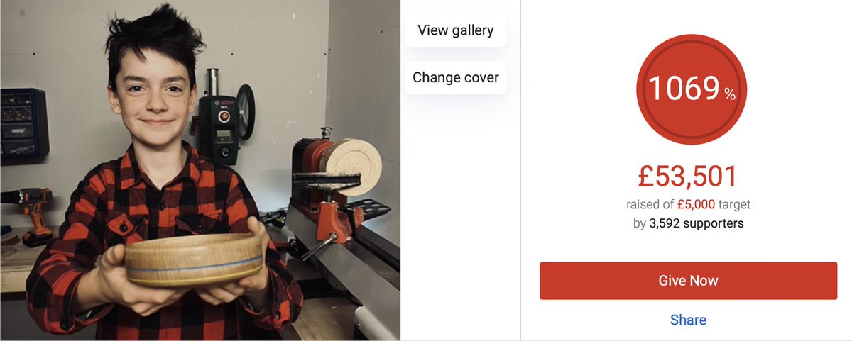 Need a little gentle cheer to kick off Sunday?
HE'S ONLY GONE AND SMASHED £50,000!!!!! So much loveliness from so many!
But this is a marathon not a sprint - deadline Easter.
So please, please RETWEET and check out his instagram clarkie_woodwork
#bowlforukraine #woodworkiscool