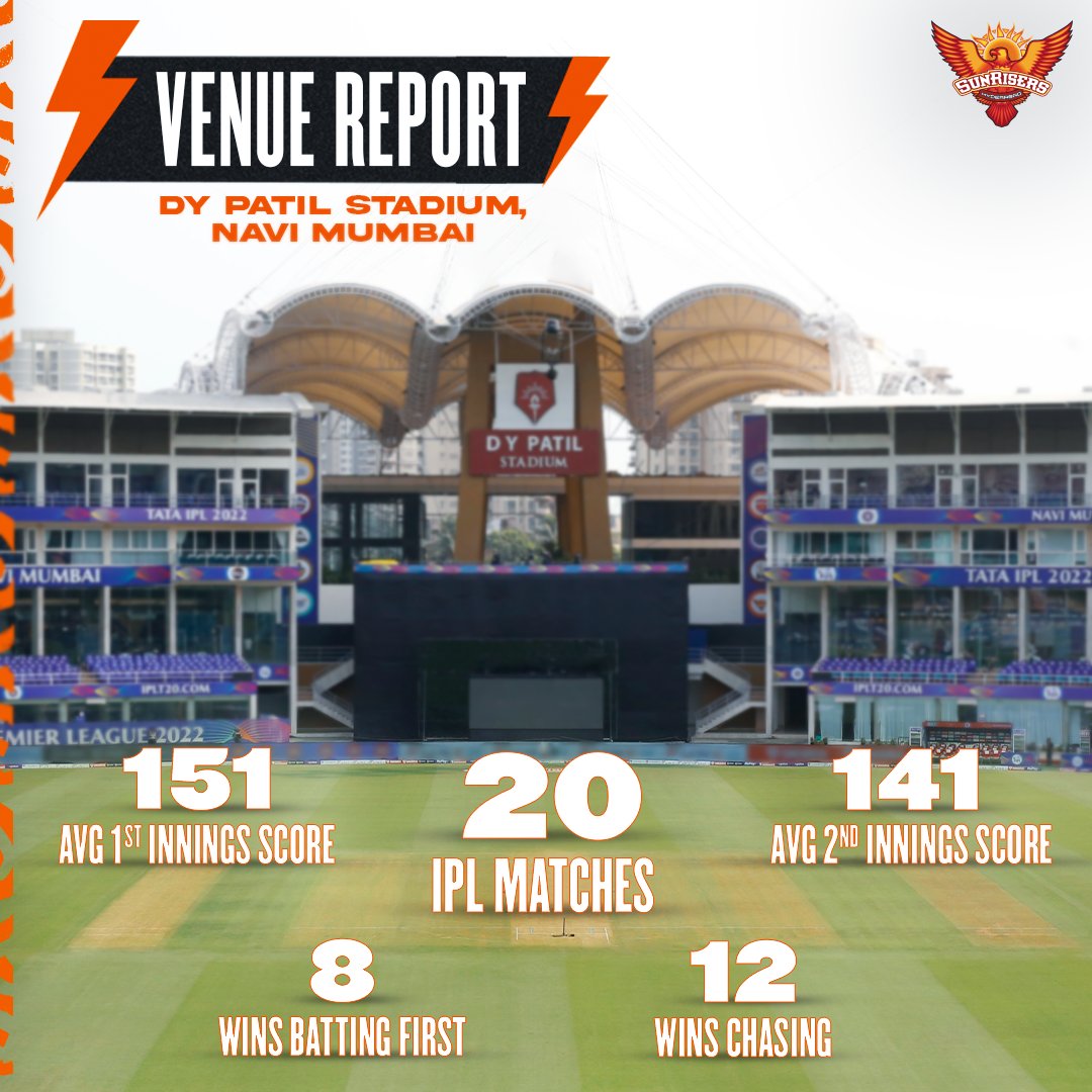 SunRisers's tweet photo. A new venue for battle, here’s the lowdown for you before #SRHvLSG 

#OrangeArmy #ReadyToRise #TATAIPL https://t.co/B8dlJ2P2UK