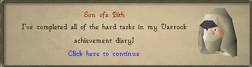 SonuvvaBith's tweet photo. Hey I did a thing. 5/12 Hard diaries completed. Agility really do be holding me back, that'll be the next grind. https://t.co/yzy3a1uODo