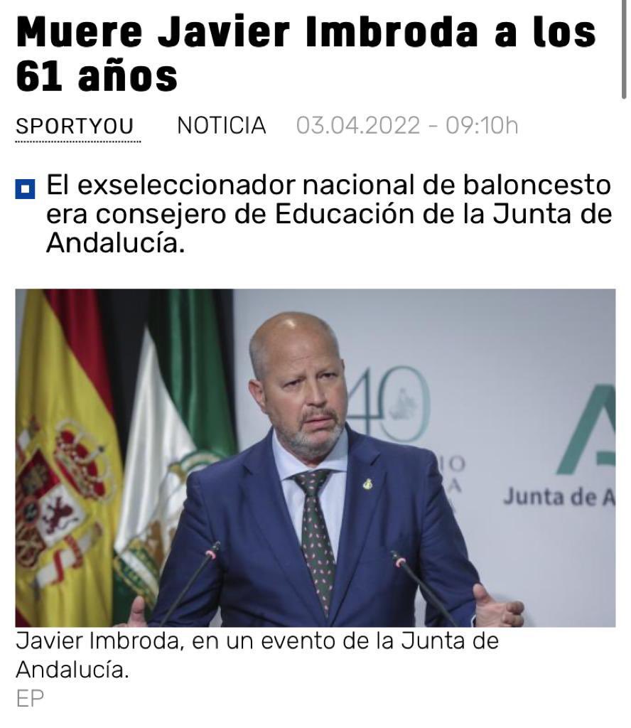 Ha luchado con todas sus fuerzas hasta el final pero no ha podido ser. Desde el Grupo Parlamentario Socialista sentimos la pérdida de @javierimbroda. Un abrazo fuerte a su familia y amig@s y a nuestr@s compañer@s de <a href="/CiudadanosCs/">Ciudadanos 🇪🇸🇪🇺</a>