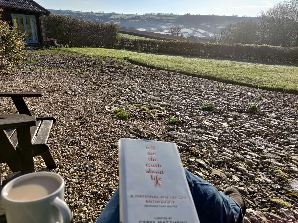 Enjoying some Sunday morning Devon sunshine, a brief moment of quiet and some reading for @BookOncology!