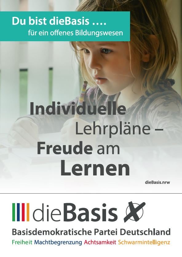 dieBasis_Bochum's tweet photo. In den nächsten 7Tage stellen wir euch unsere #Topthemen vor. #dieBasis #Bildung steht für:
- Basisdemokratisches Bildungssystem
- Individuelle Lehrpläne
- Freies Bildungswesen zur Entwicklung der ganzen Persönlichkeit
Weitere Infos findet ihr im Flyer 👉🏼 https://t.co/EiyNsiU2S3 https://t.co/CudYH9Ryw2