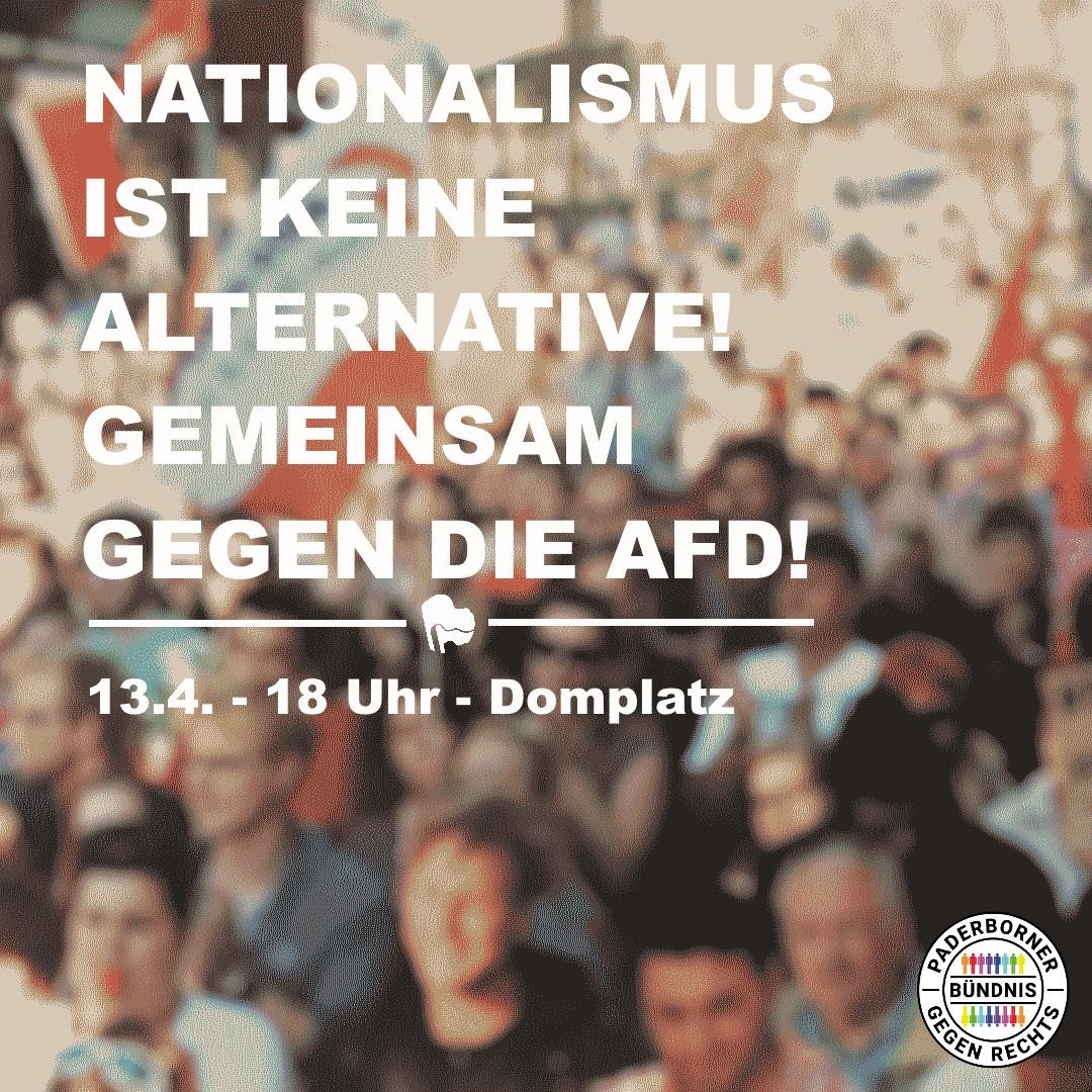 Nationalismus ist keine Alternative! Gemeinsam gegen die AfD!