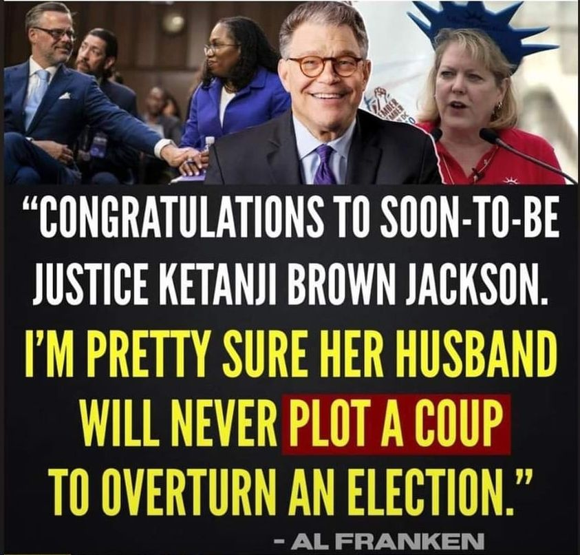 JimmyEspo's tweet photo. #Alfranken #KBJ #KBJconfirmation #ClarenceThomas #ClarenceThomasMustResign https://t.co/BQpu07kgLx