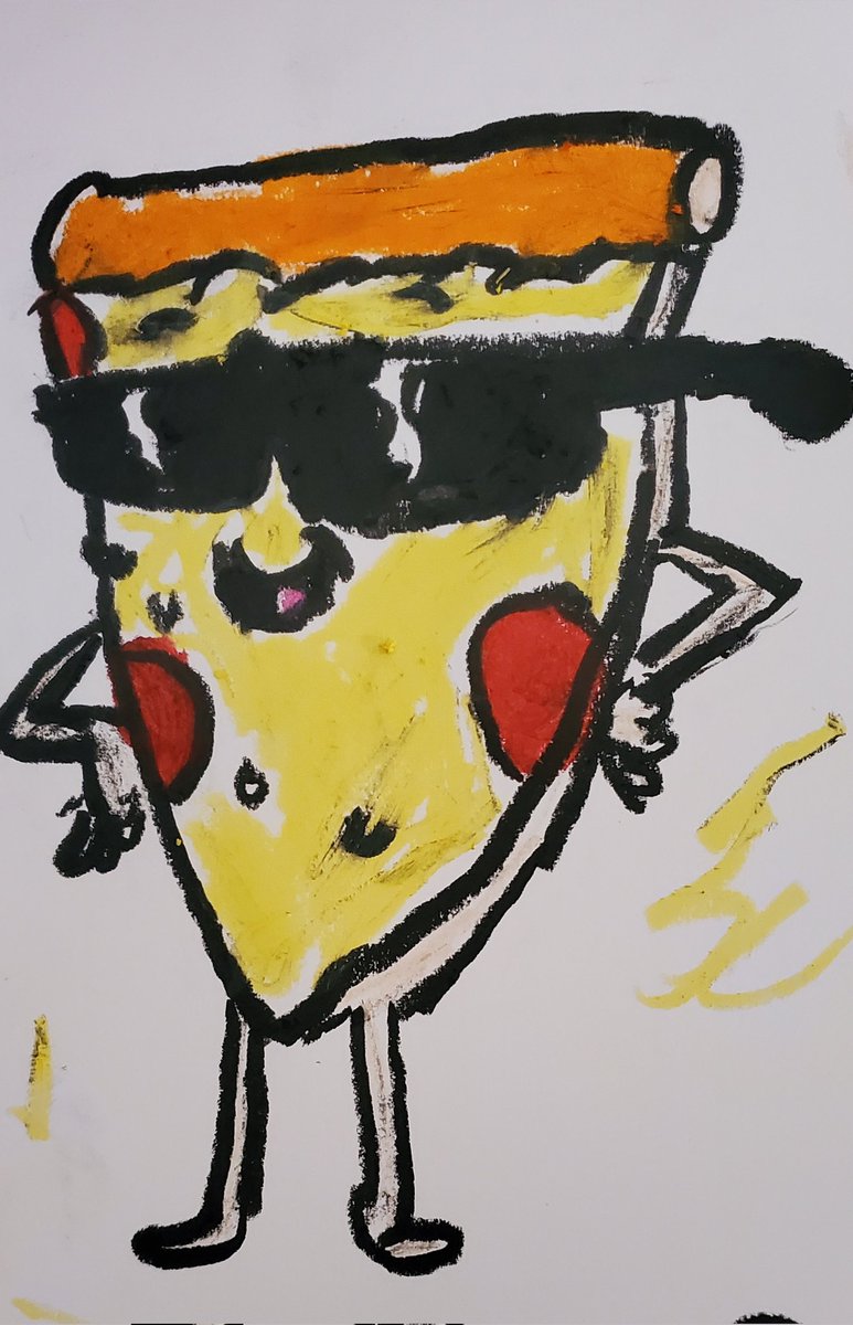 AxeCapYa's tweet photo. I love my little artist! #FallingApple #PizzaSteve @ArtforKidsHub https://t.co/FJSriAbpRY