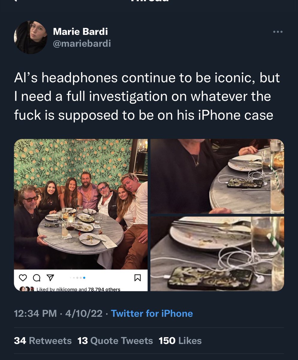 SAMGREIS's tweet photo. God bless Al Pacino and his Shrek iPhone case. https://t.co/rZOltJWveG