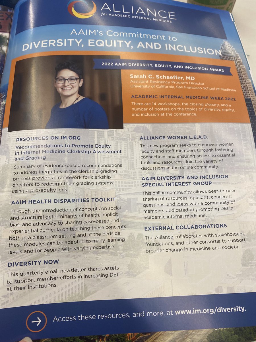 Look who’s being honored at #aimw22 for her trailblazing in DEI work!! ⁦@Sarah_SchaeffMD⁩ ⁦<a href="/UCSFIMChiefs/">UCSF IM Chiefs</a>⁩